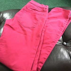 Loft soft cotton jeans/pants HOT PINK